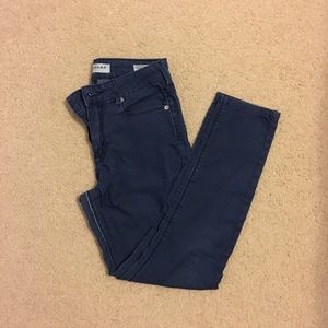 High-rise dark skinny jeans